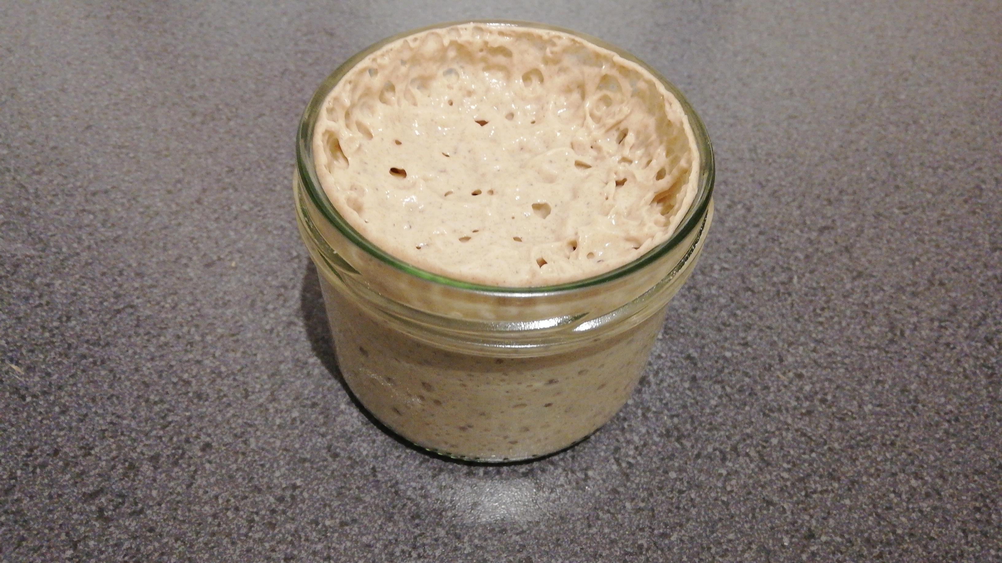 Jar with sourdough